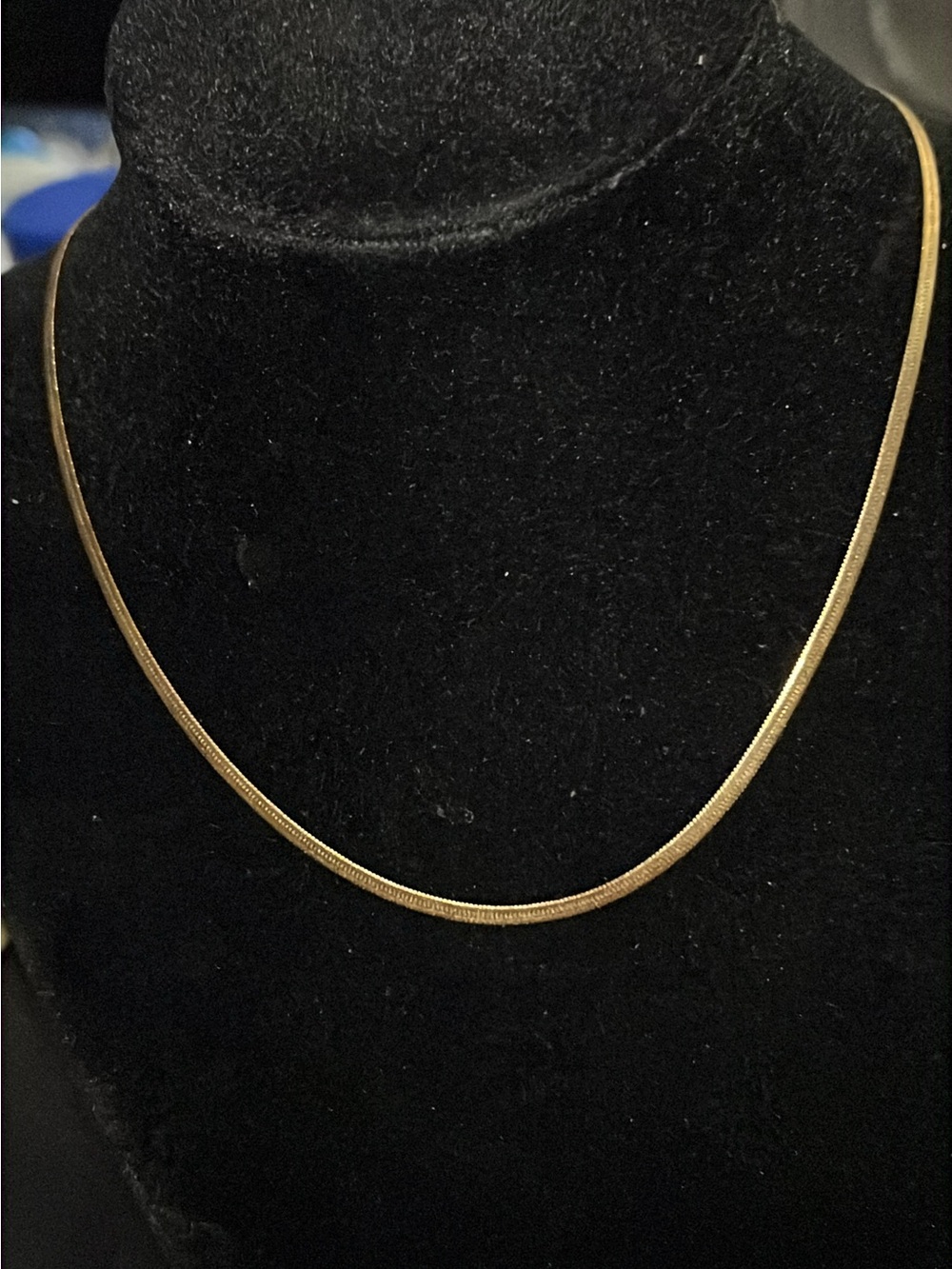 Louise Cater  Gold Herringbone Chain Necklace for Women